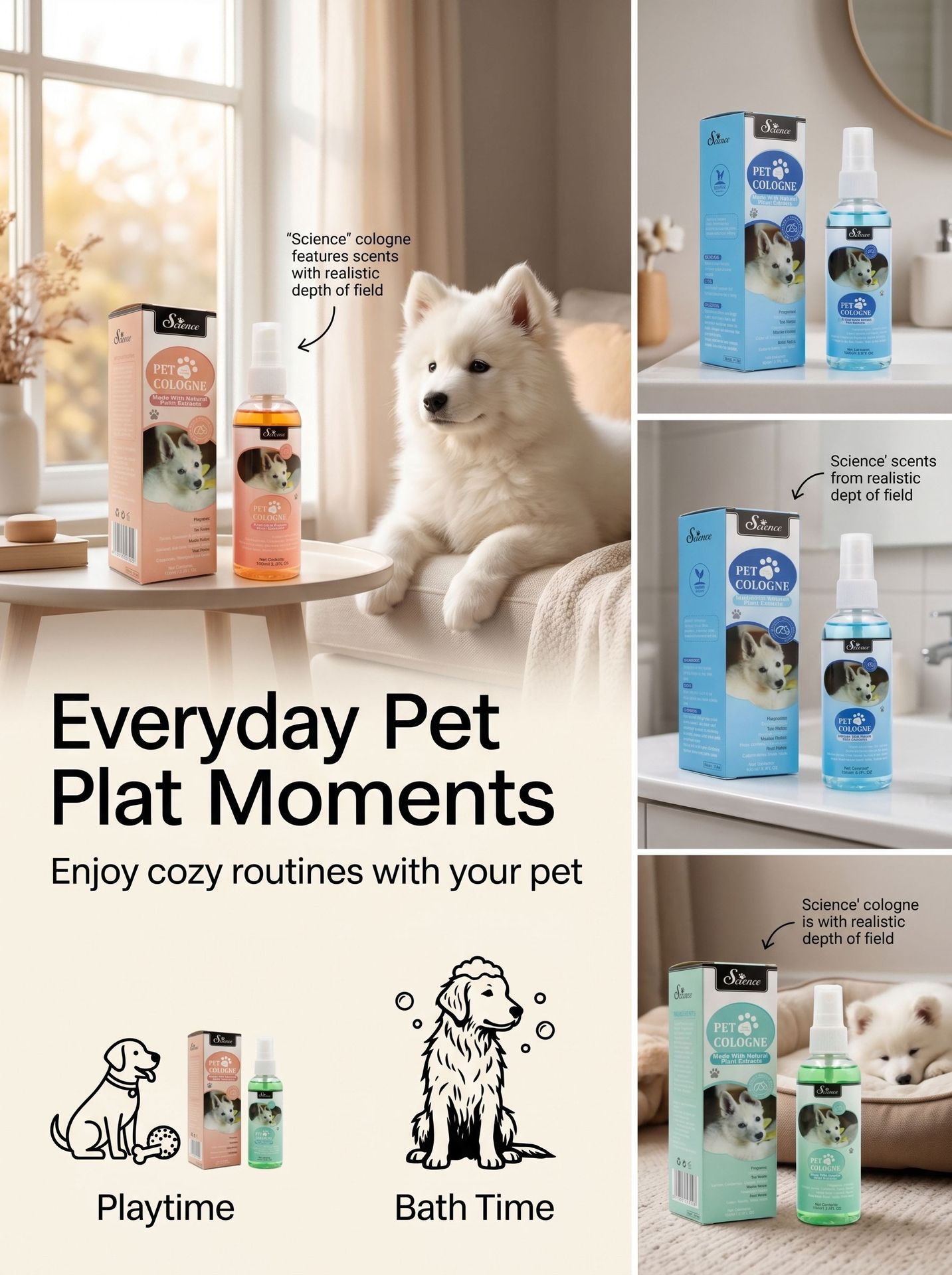 Perfume Fragrance Shampoo - 100 ML Parfum Semprot untuk Anjing,