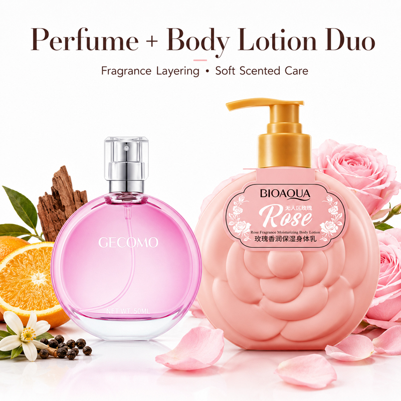 Perfume Fragrance Lotion - Set Parfum Wanita GECOMO 50ml +